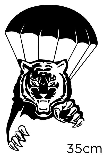 MIGNATIS Autocolant Fearless Skydiving 35cm - Negru