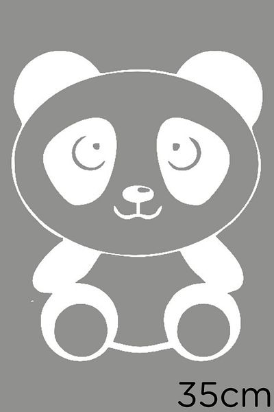 MIGNATIS Autocolant Panda drăguț așteptând așezat 35 cm - alb