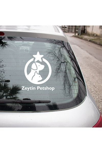 MIGNATIS Lipire autocolant pentru firma Special Petshop 45cm - Alb