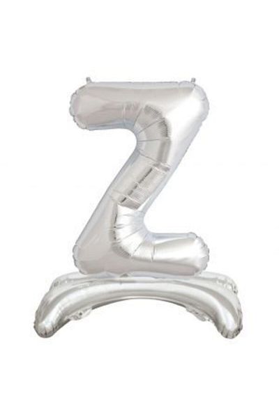 parti sürprizi Standing Silver Letter Z Foil Balloon