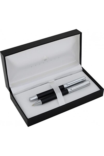 Steelpen Elite Dolma & Tükenmez Kalem Seti Plus Krom Siyah 5083
