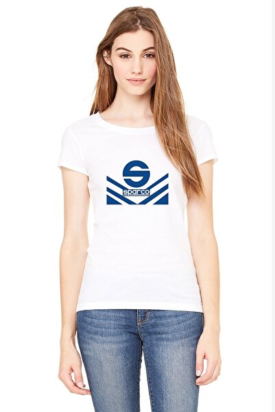 QIVI Sparco logo Štampano bela ženska Pleteno majica