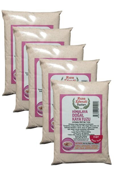 Rıza Efendi Tuzları Himalaya Doğal Kaya Tuzu Pembe Öğütülmüş Ince 5 Kg