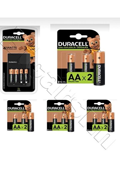 Duracell Cef 14 Pil Şarj Cihazı 10 Adet 1300 Mah Aa Ve 2 Adet 750 Mah Aaa Şarj Edilebilir Piller