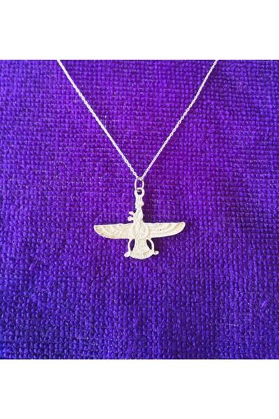 bigakan Ahura Mazda Sade Gümüş Kolye1