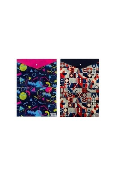 Puti Geometric Shaped A4 Snap Envelope File - 4 Pieces