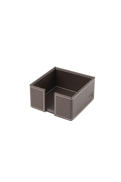 2K Cube Notepad Holder Artificial Leather Desktop 10x10x5 Cm