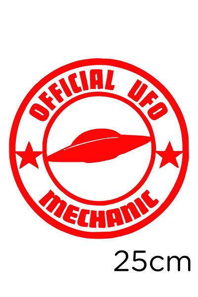MIGNATIS Official Ufo Mechanic Wall Sticker 25cm - Red