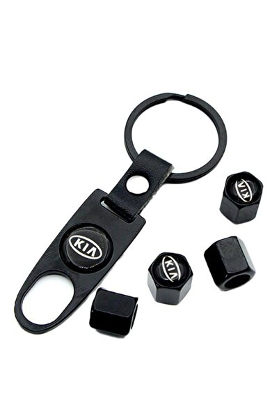 GARDENAUTO سلسلة مفاتيح معدنية من Kia Pro Ceed Sw ومجموعة من 4 أغطية صمامات م...