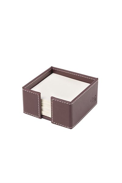 2K Cube Notepad Holder Artificial Leather Desktop 10x10x5 Cm