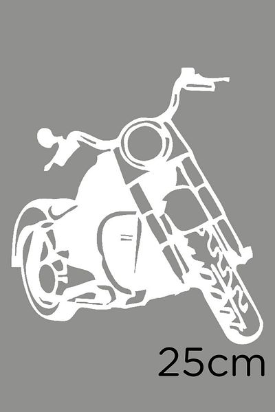 MIGNATIS Autocolant pentru motor Nobilitate cu un singur far 25cm - Alb
