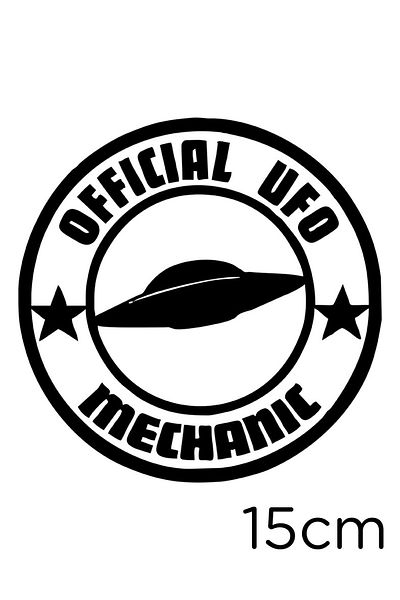 MIGNATIS Official Ufo Mechanic Wall Sticker 15cm - Black