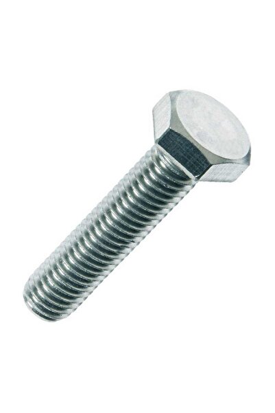 M8X50 25 Adet Galvanizli Tam Diş Civata 8.8 Dın 933