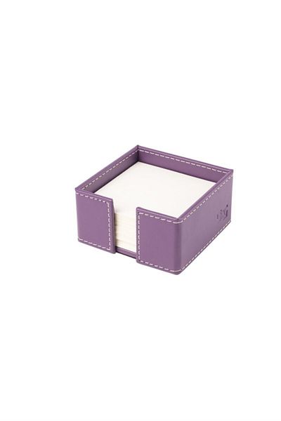 2K Cube Notepad Holder Artificial Leather Desktop 10x10x5 Cm