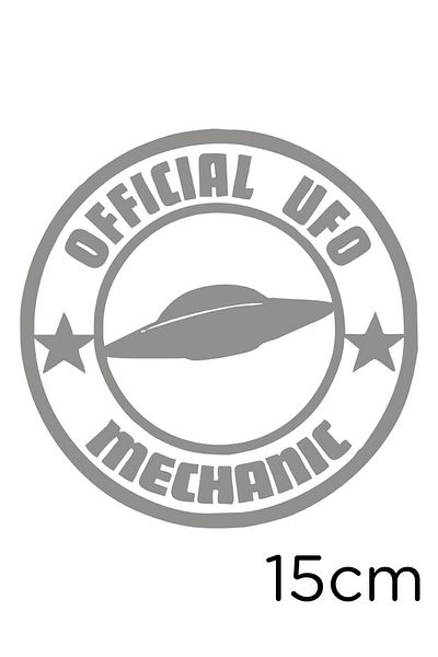 MIGNATIS Official Ufo Mechanic Wall Sticker 15cm - Gray