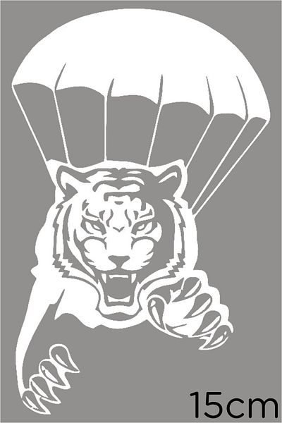 MIGNATIS Autocolant pentru parașutism Fearless 15cm - Alb