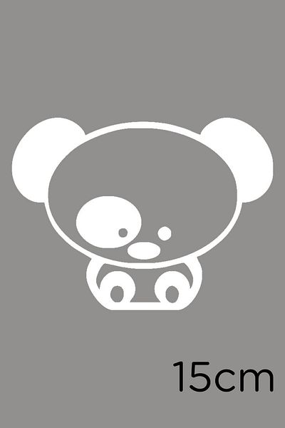 MIGNATIS Autocolant Panda drăguț cu ochi pete 15cm - alb