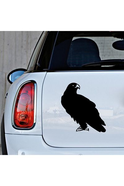 MIGNATIS Autocolant Born to Turn Back Eagle 25cm - Negru
