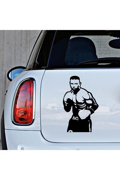 MIGNATIS Autocolant celebru boxer Muhammad Ali Lipire 25cm - Negru