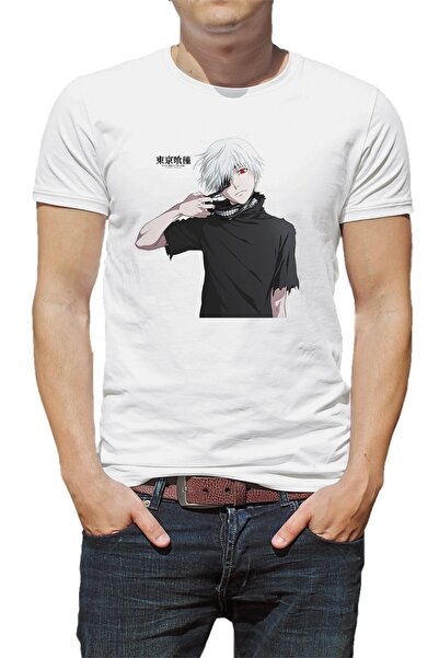 QIVI Anime Tokyo Ghoul Anteiku Štampano bela muška Pleteno majica
