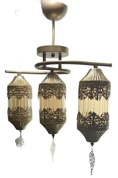 Uçar Authentic Fuji Antique Chandelier Set of 3
