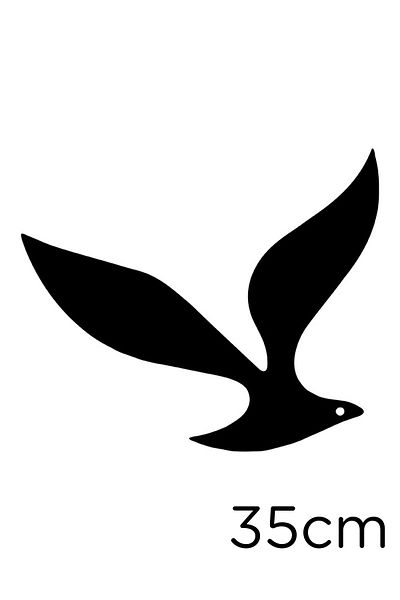 New Jargon Autocolant Albatros Pasăre Pastă 35cm - Negru