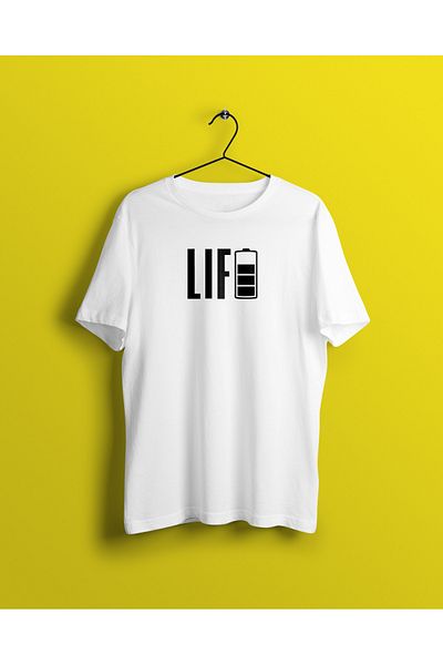 YEACHY Μπλουζάκι Unisex White Life Printed