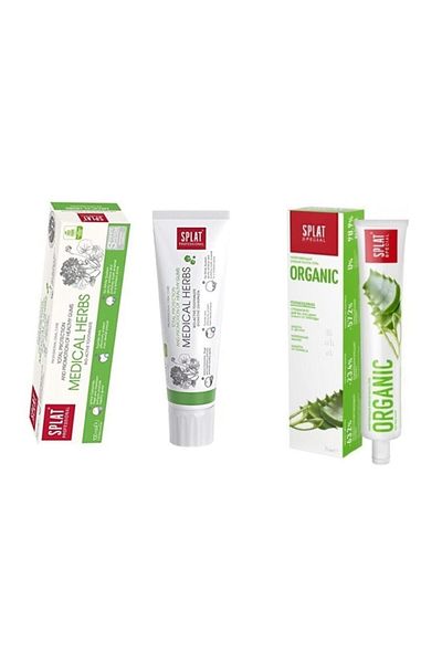 Splat Medical Herbs 100 ml + Organic 75 ml Toothpaste