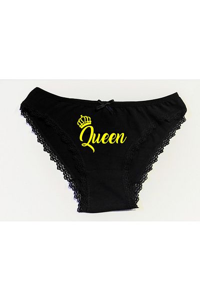 BoxerMasters Chiloți de damă cu imprimeu Black Queen