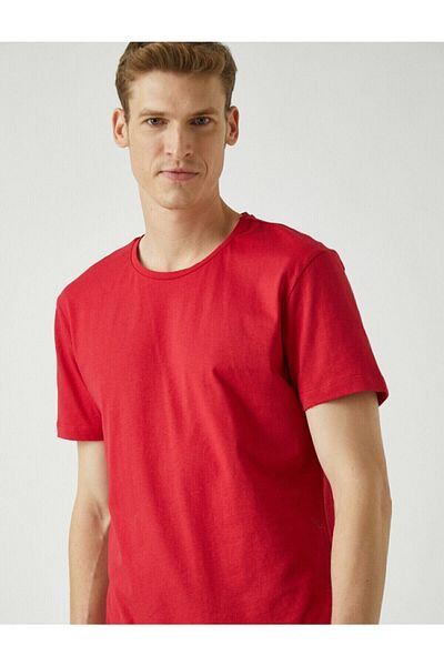 Koton Men's Basic Short Sleeve Crew Neck T-Shirt