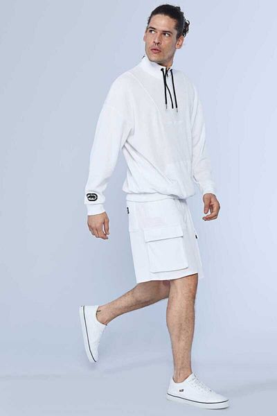 ECKO UNLTD Ανδρικό φούτερ με γιακά Sofen White