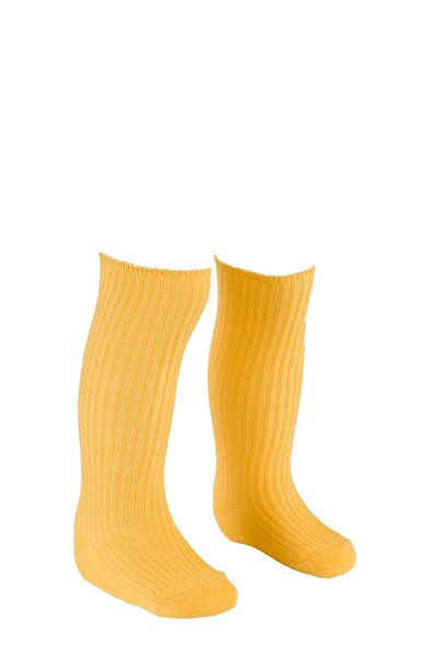 BEBEĞİME ÇORAP Унисекс детски жълти чорапи до коляното Дерби