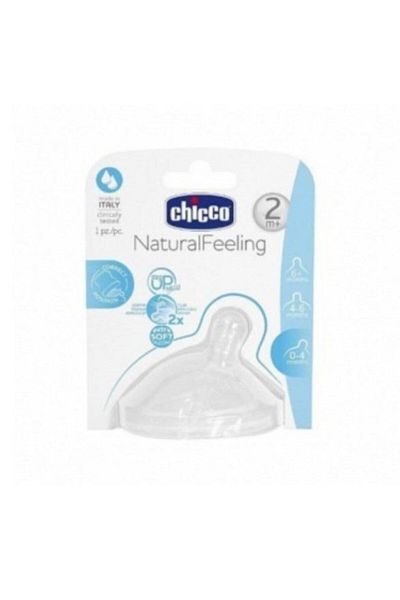 Chicco Nessiworld Naturalfeeling Baby Bottle Nipple 0 Months+ Normal Flow Single
