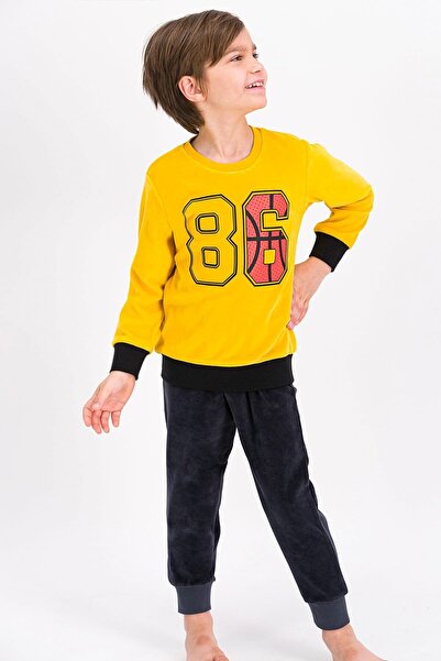 ROLY POLY Rolypoly Basketball 86 Hardal Erkek Çocuk Kadife Eşofman Takımı