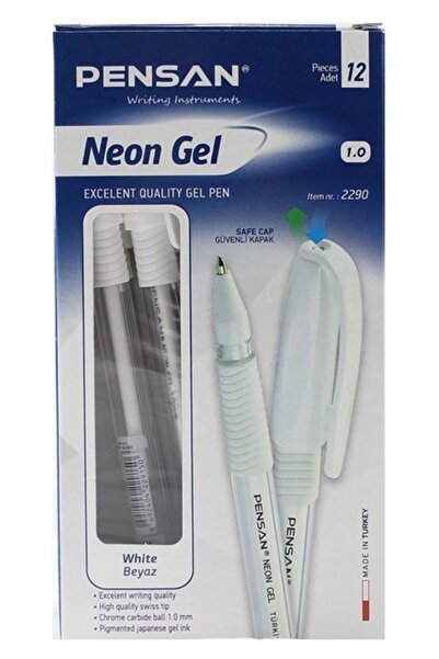 Pensan Neon Gel White Pen