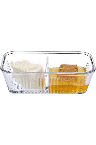 Paşabahçe Frigo Studio Glass Storage Container with Compartment 480 Cc