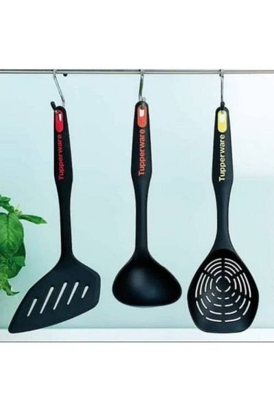 Tupperware Modern Colander Spatula and Mini Ladle Fairy Set 3 Pieces