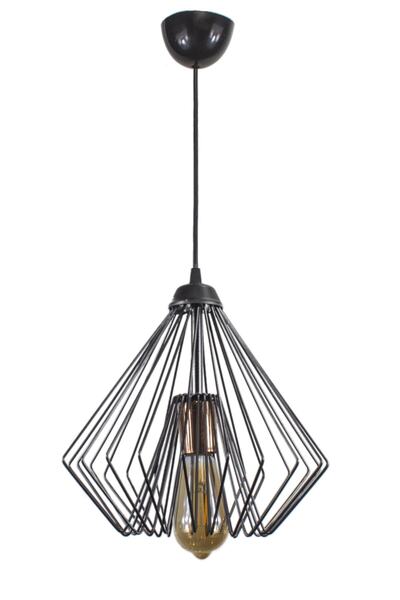 Yiğitkan elektrik aydınlatma Kirpi Siyah Tekli Avize