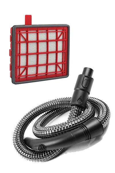 Marketto مكنسة فاكير فيرون الأساسية، خرطوم سلك فولاذي، فلتر هيبا