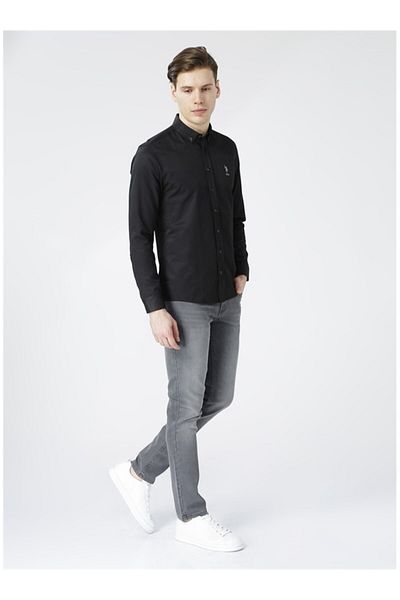 U.S. Polo Assn. Γκρι Ανδρικό Jean Παντελόνι