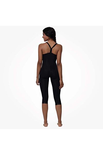 Aurafix Kadın Siyah Liposuction Korse Karın-dizaltı Askılı Kompresyon Korsesi Lc-1530