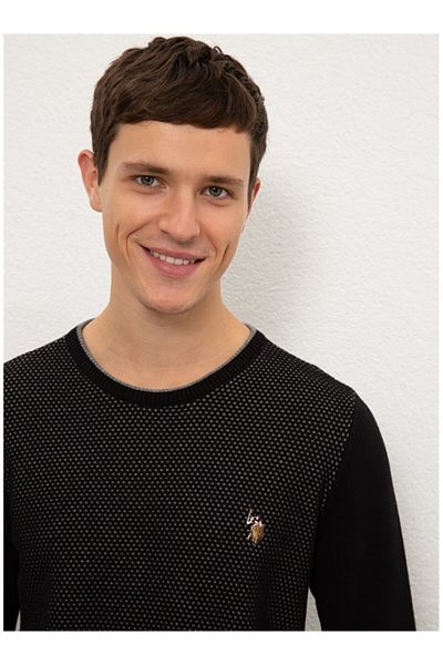U.S. Polo Assn. Pulover pentru bărbați negru