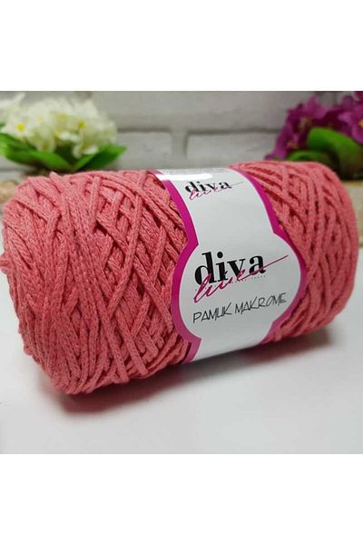 Diva İplik Diva Cotton Macrame 2136 Λουλούδι Ρόδι