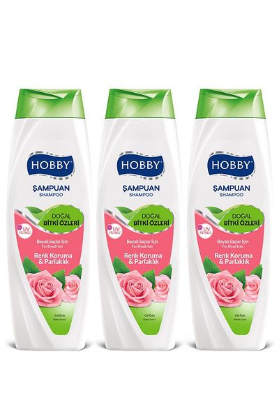 Hobby 600ml Rose and UV Filtered Shampoo x3