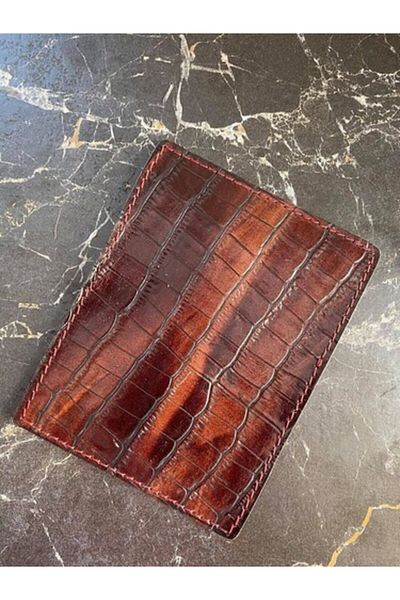 Bag Ard Unisex Brown Genuine Leather Card Holder 9005