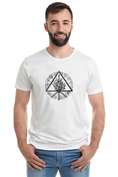 QIVI Behemoth Trinity Štampano White Men Pleteno majica