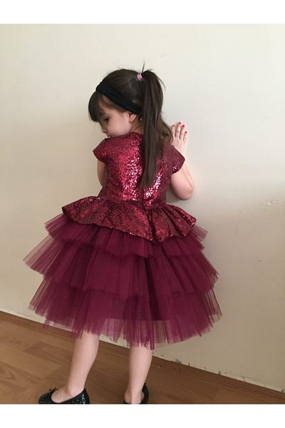 Sevimlice Kids Специална детска вечерна рокля за рожден ден Рокля с пайети