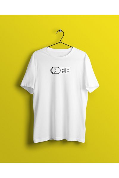 YEACHY Μπλουζάκι Unisex White Off Printed