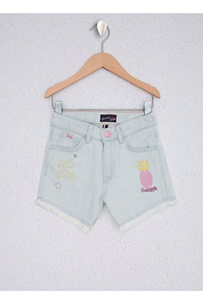 U.S. Polo Assn. برمودا بجيب أزرق للفتيات