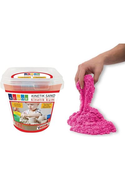 Südor Pink with Kinetic Sand Bucket 500 G Mold Gift Ks02-7